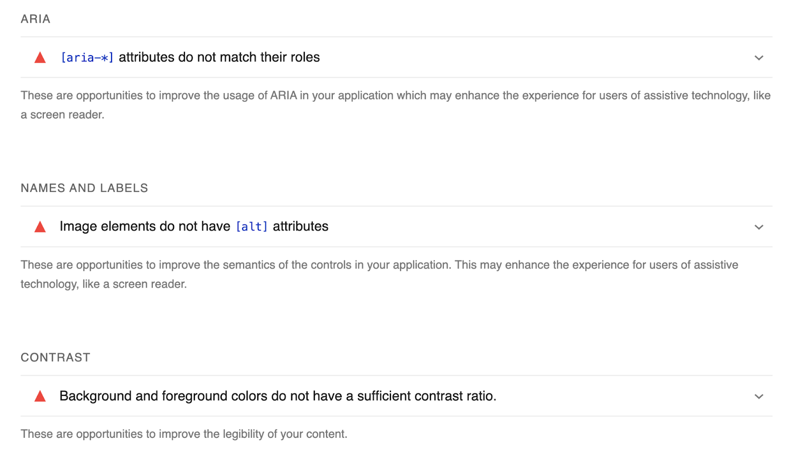 Oportunidades para mejorar la accesibilidad general