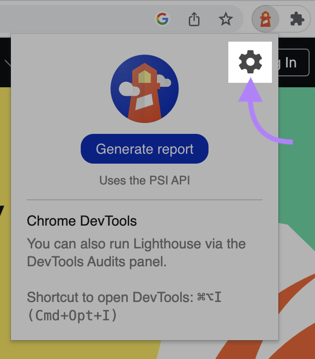 icono de engranaje resaltado