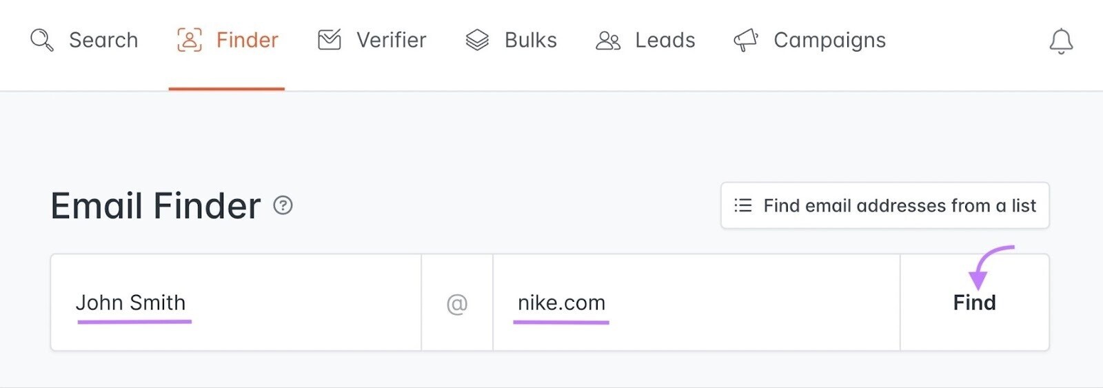 Recherche d'emails de chasseurs