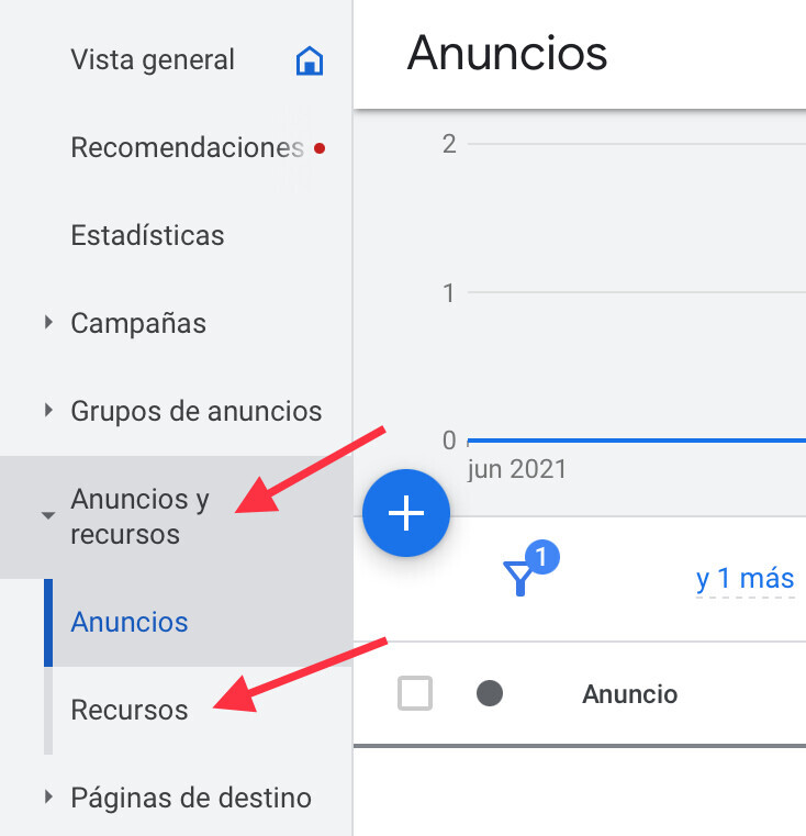 como configurar una extensión sitelink