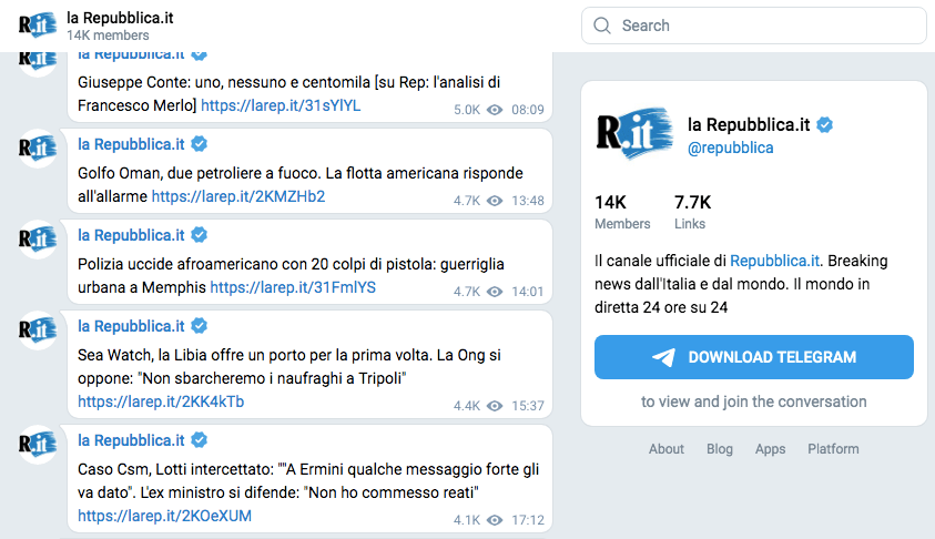 Il canale Telegram della Repubblica.it è uno dei migliori modi per essere informato