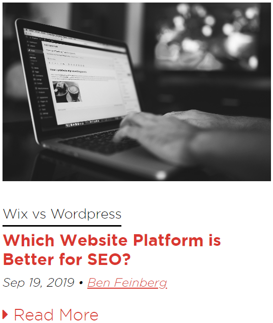Wix vs WordPress Blog