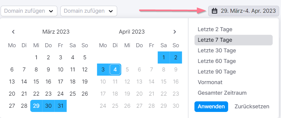 Kalender einrichten