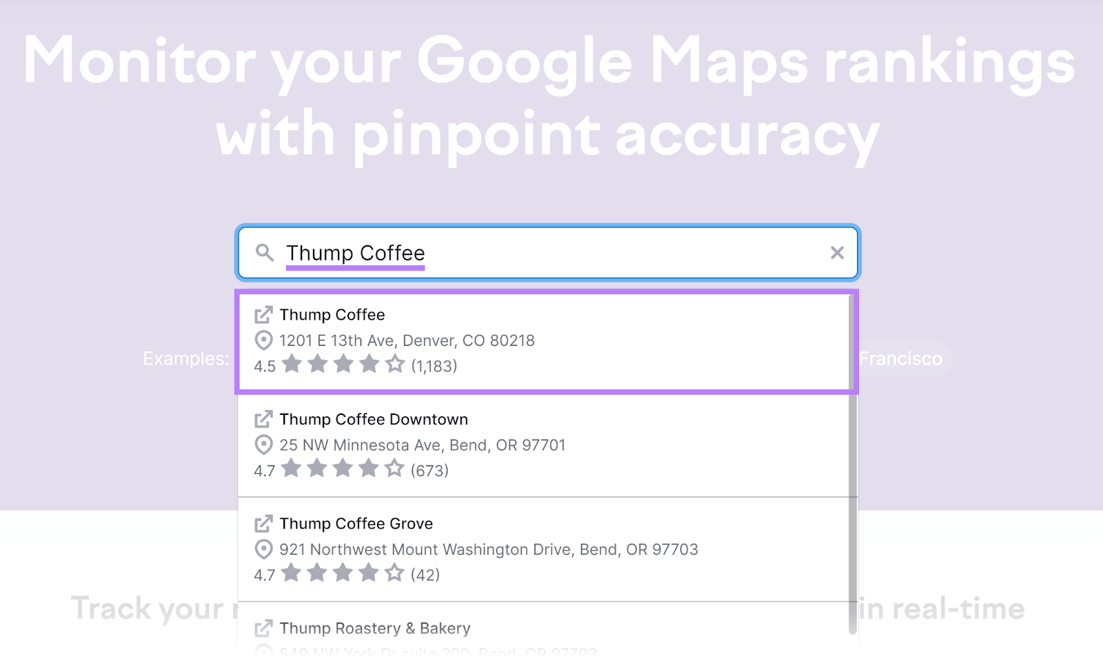 Der Name des Unternehmens wird eingegeben und der Eintrag hervorgehoben.