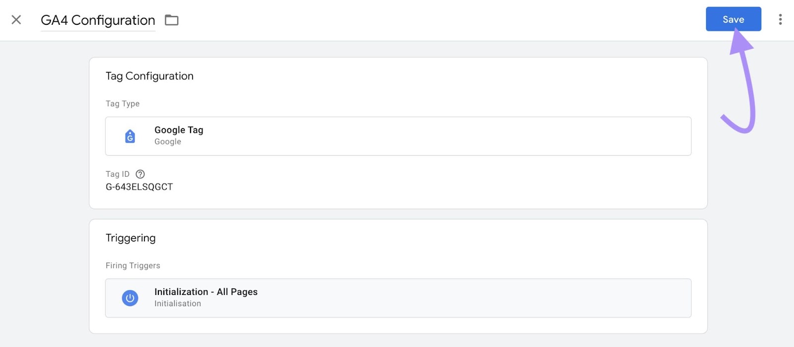 Guardar la nueva etiqueta