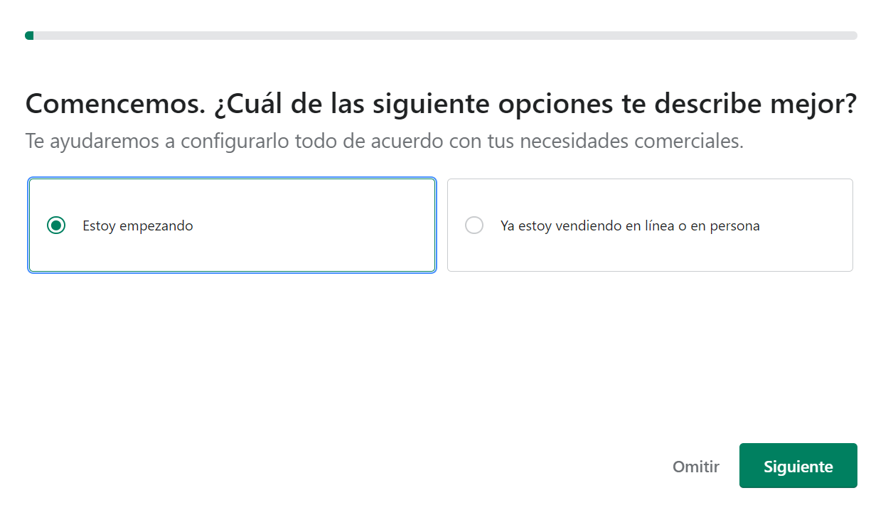 registrarse en Shopify