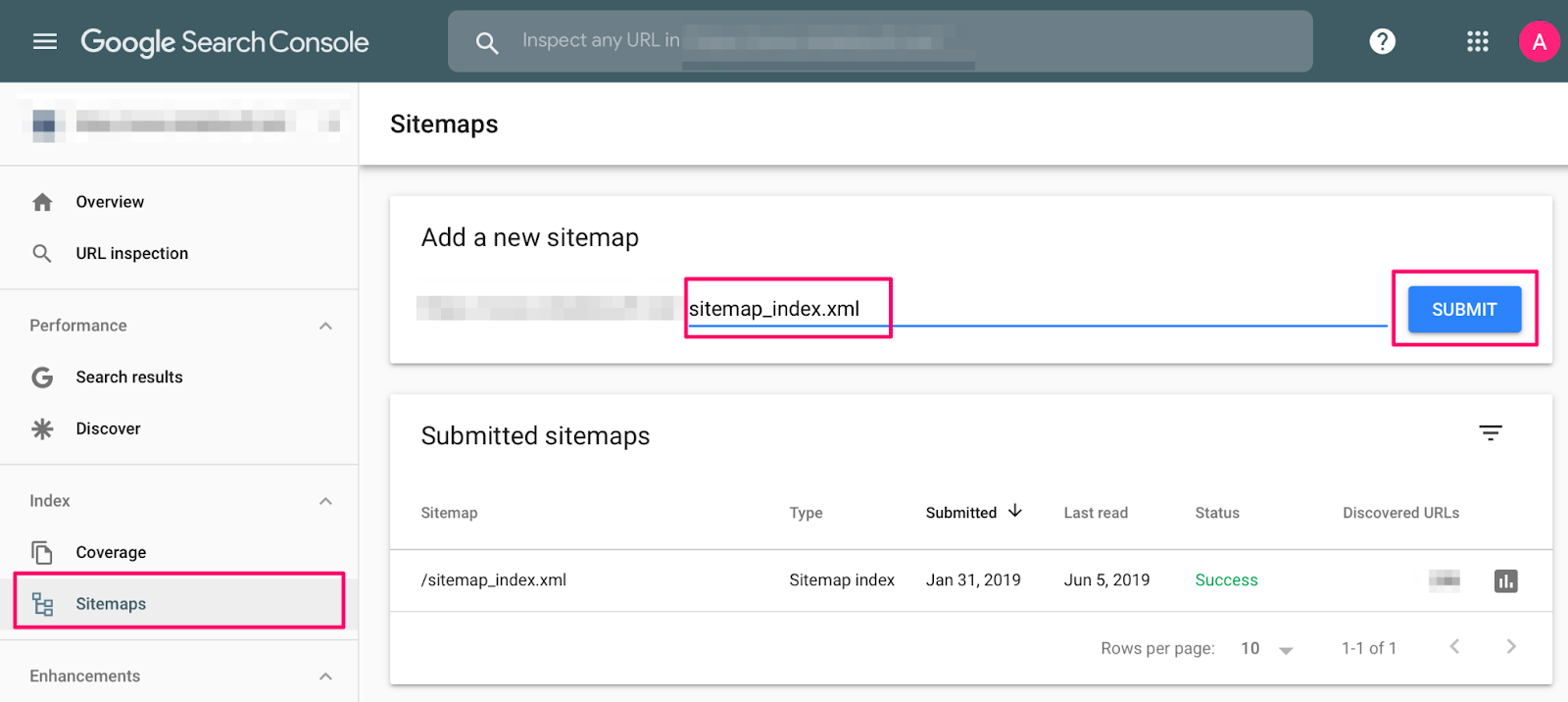 Soumettre un sitemap à Google via la Search Console
