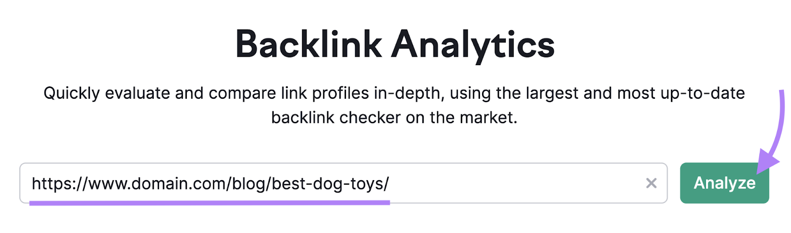 Semrush’s Backlinks tool