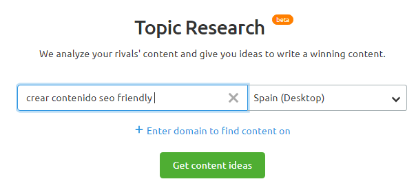 Contenido SEO friendly - Topic research