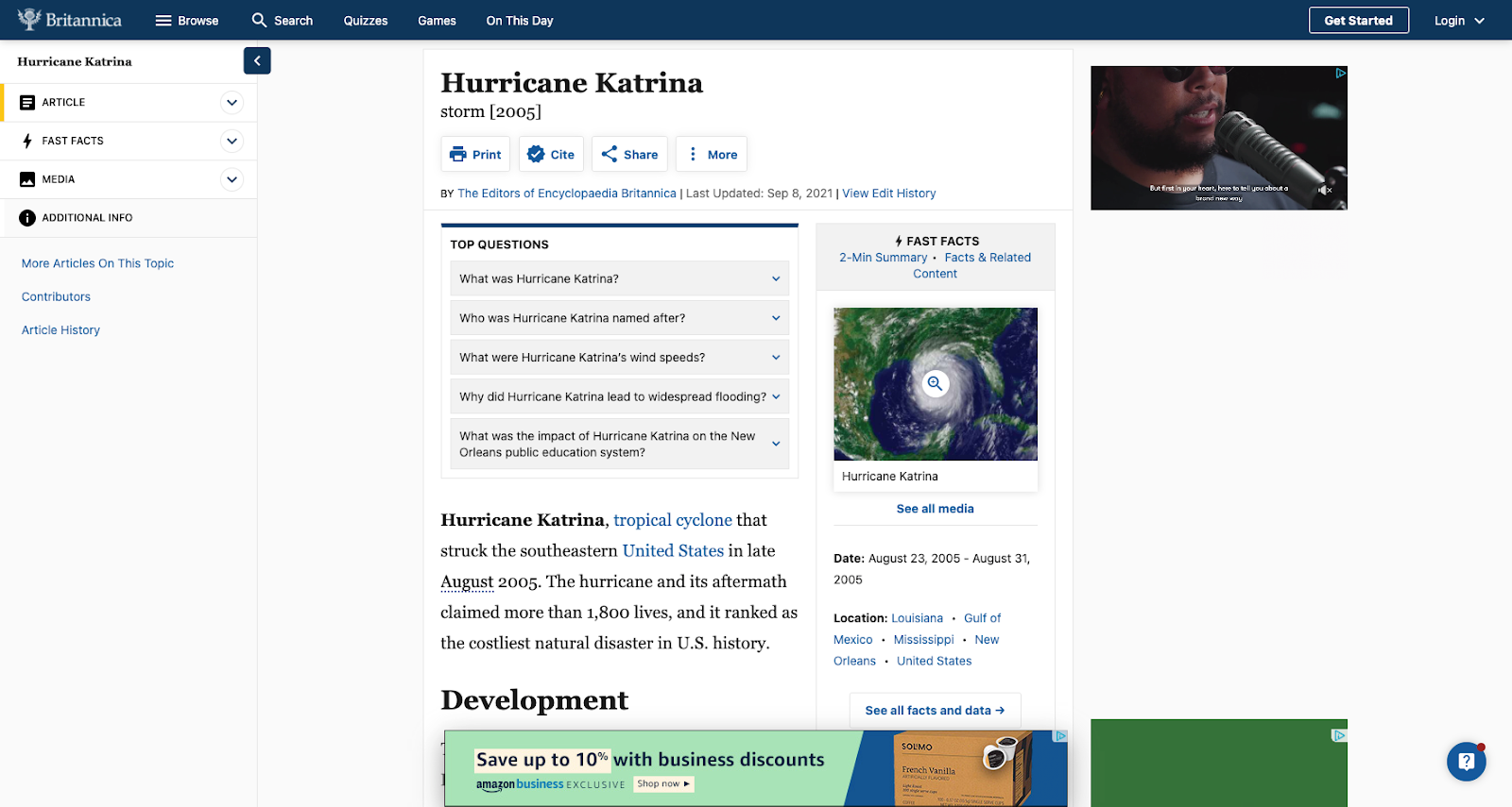 exemplo de conteúdo pilar - Enciclopédia Britânica