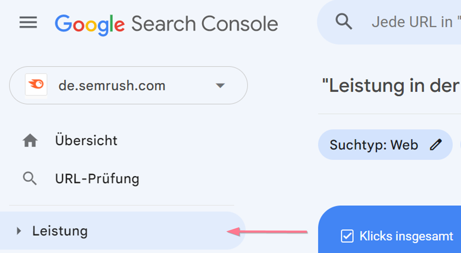  Google Suchergebnisse unter Leistung