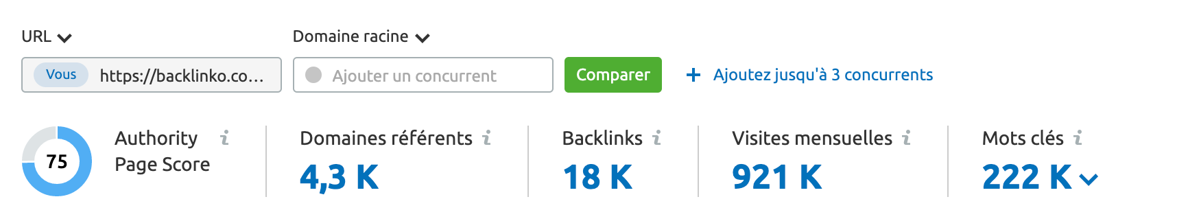 étude facteurs de classement