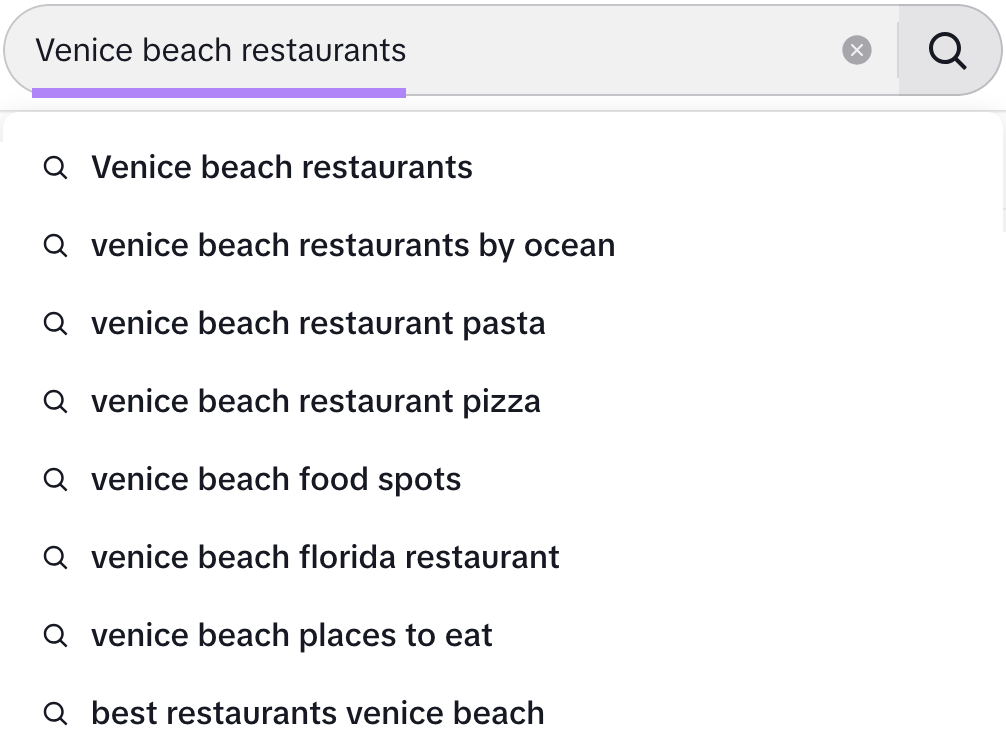 "Restaurantes de la playa de Venecia" buscar en TikTok