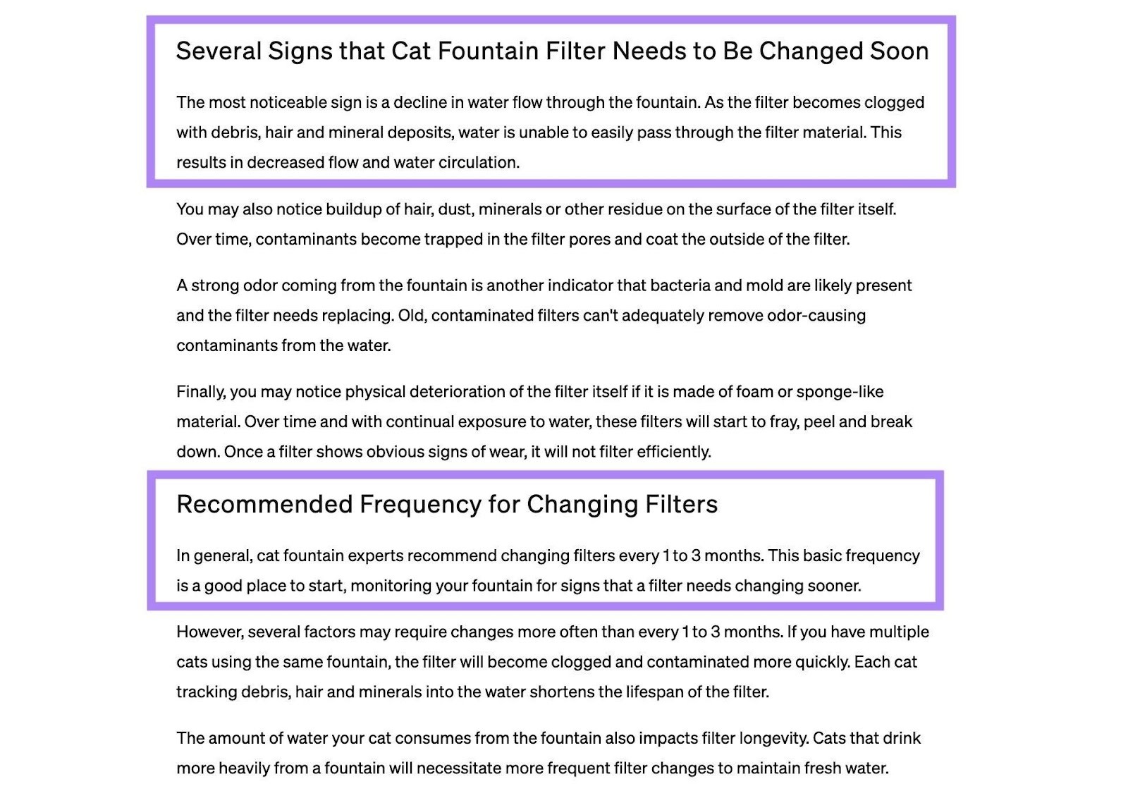 Un article de blog de Petlibro dont les sujets mentionnés dans les titres sont abordés directement dans le corps du texte qui suit.