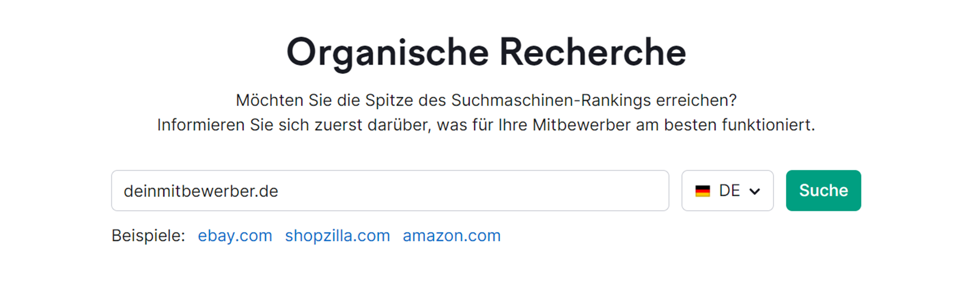 Organische Recherche von Semrush