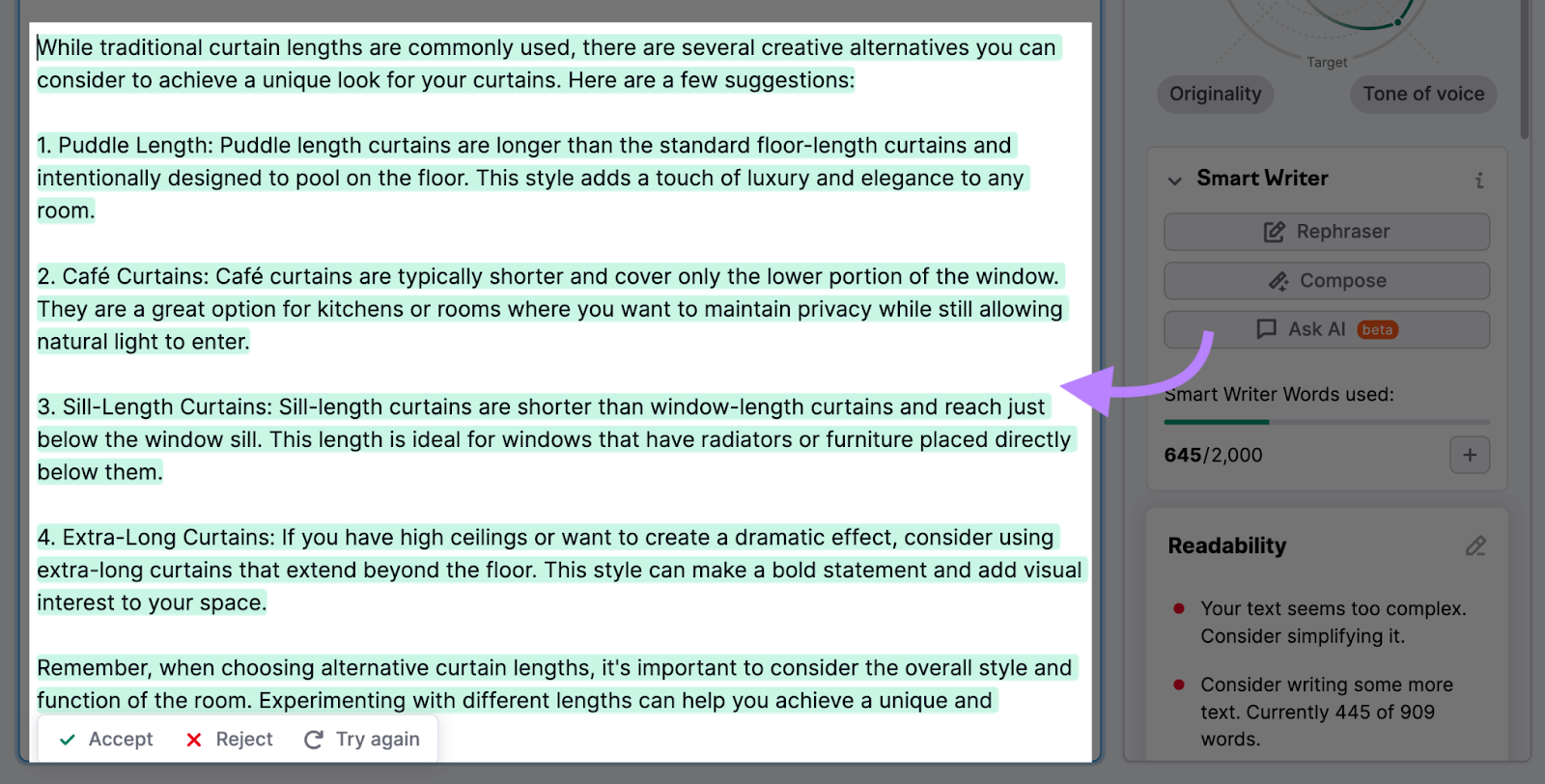 exemple de réponse de "Ask AI"